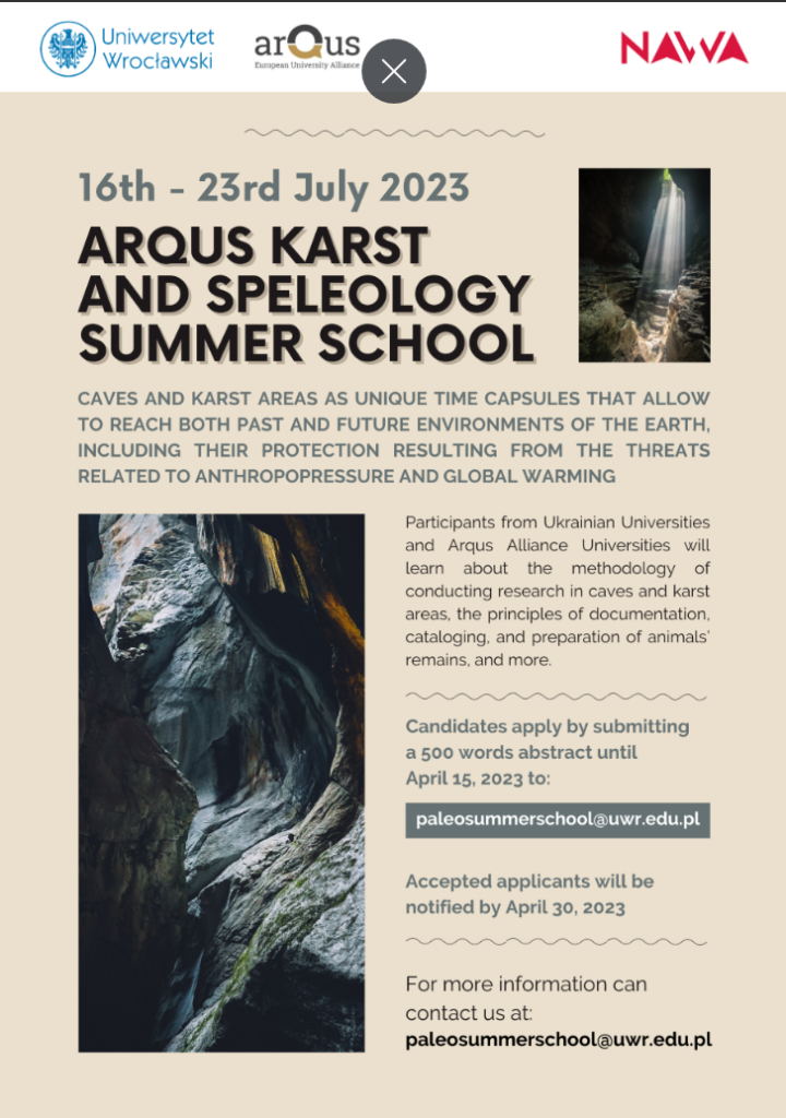 ARQUS KART AND SPELEOLOGY SUMMER SCHOOL